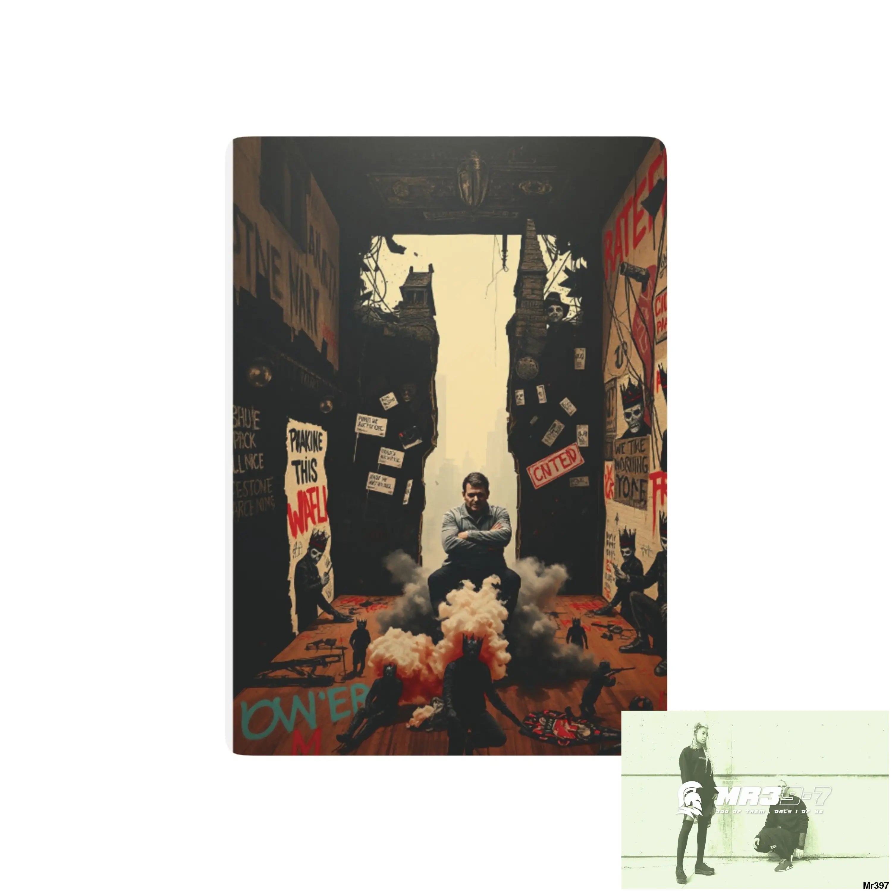 Death Flat 2628 days Covert Failures no 22 Ltd Edition Custom Poker Cards 2.5’’ x 3.5’’ / White / Semi Glossy Paper