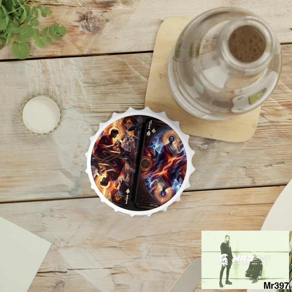 Death flat Gods Intervention Magnetic Bottle Opener One size / White Accessories