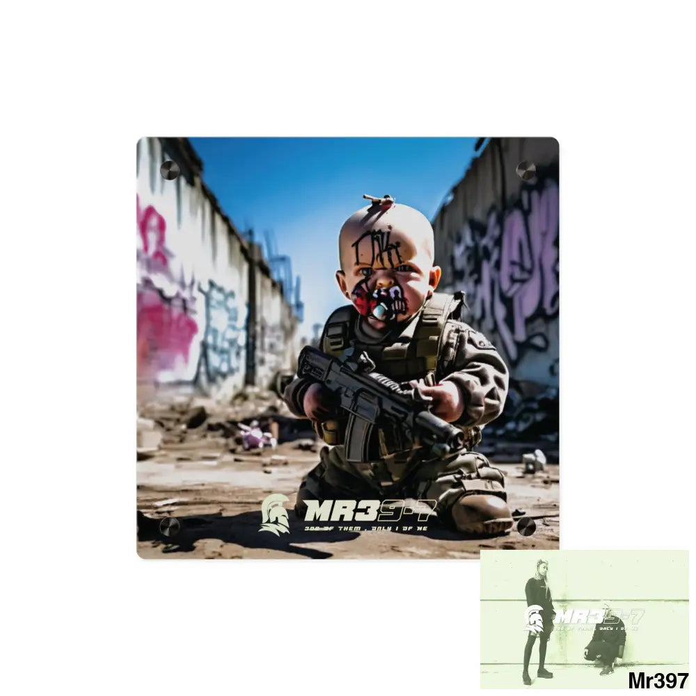 Defiance Weapons of choice no1 2628 days Death Flat Covert Failures Ltd Edition no 22 Acrylic Wall Art Panels 11’’ x