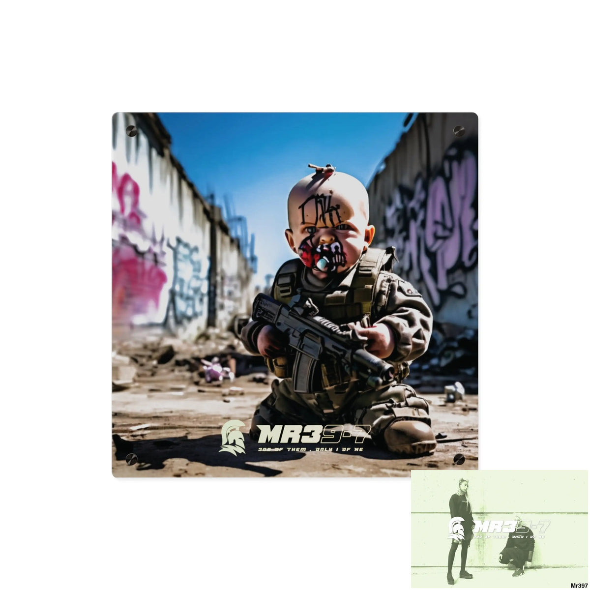 Defiance Weapons of choice no1 2628 days Death Flat Covert Failures Ltd Edition no 22 Acrylic Wall Art Panels 16″ x 16″