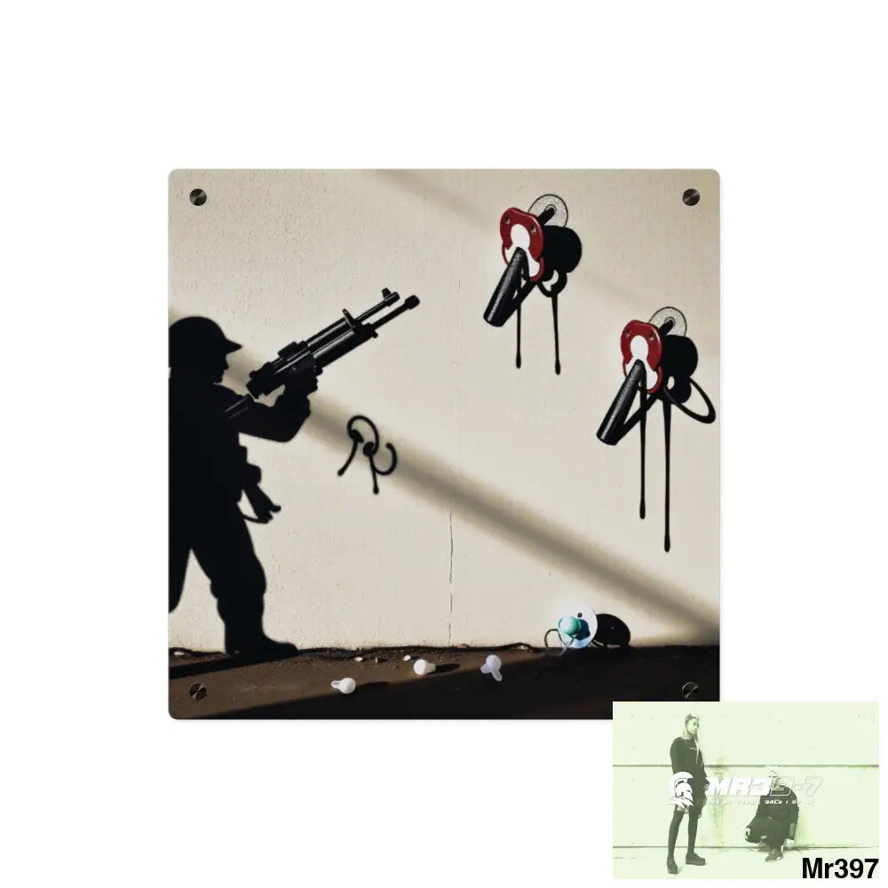 Defiance Weapons of choice no1 2628 days Death Flat Covert Failures Ltd Edition no 22 Acrylic Wall Art Panels 16″ x 16″