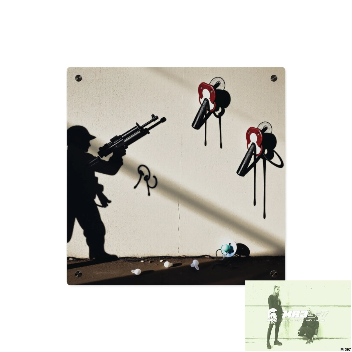 Defiance Weapons of choice no1 2628 days Death Flat Covert Failures Ltd Edition no 22 Acrylic Wall Art Panels 16″ x 16″