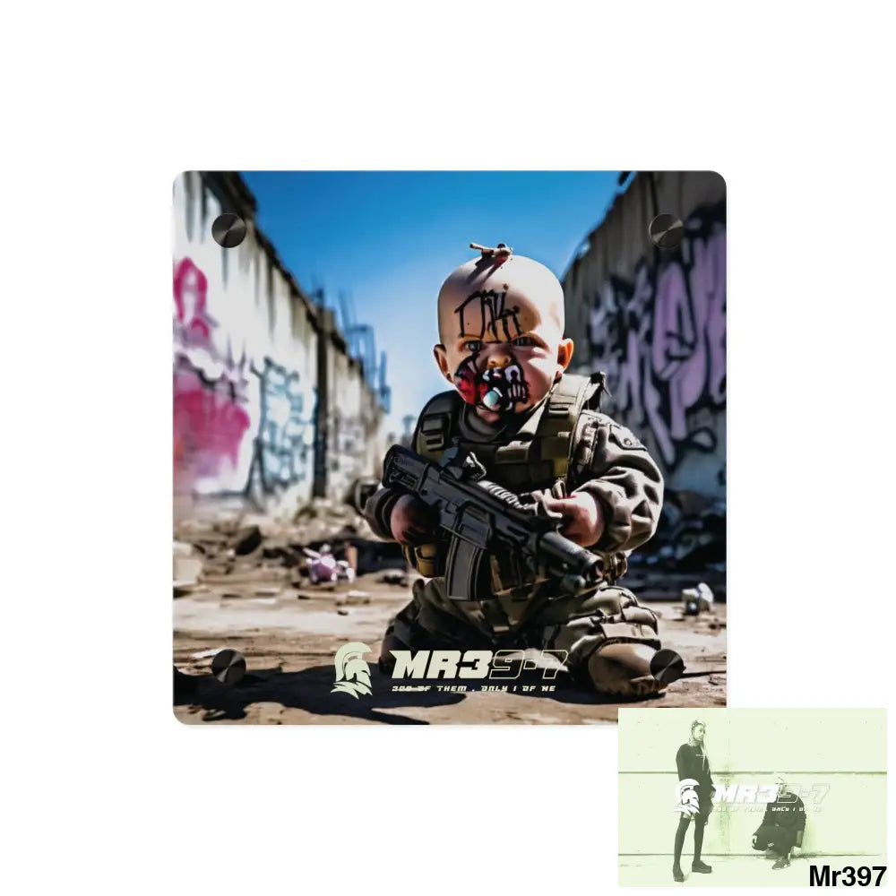 Defiance Weapons of choice no1 2628 days Death Flat Covert Failures Ltd Edition no 22 Acrylic Wall Art Panels 8’’ x 8’’