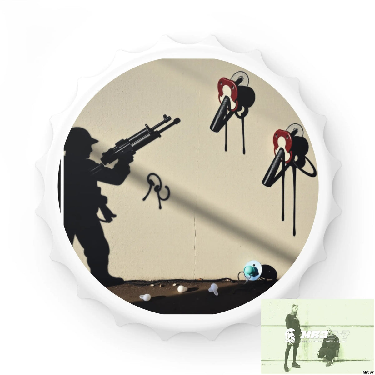 DEFIANCE WEAPONS OF CHOICE NO1 DEATH FLAT 2628 DAYS COVERT FAILURES LTD EDITION NO 22 Magnetic Bottle Opener One size