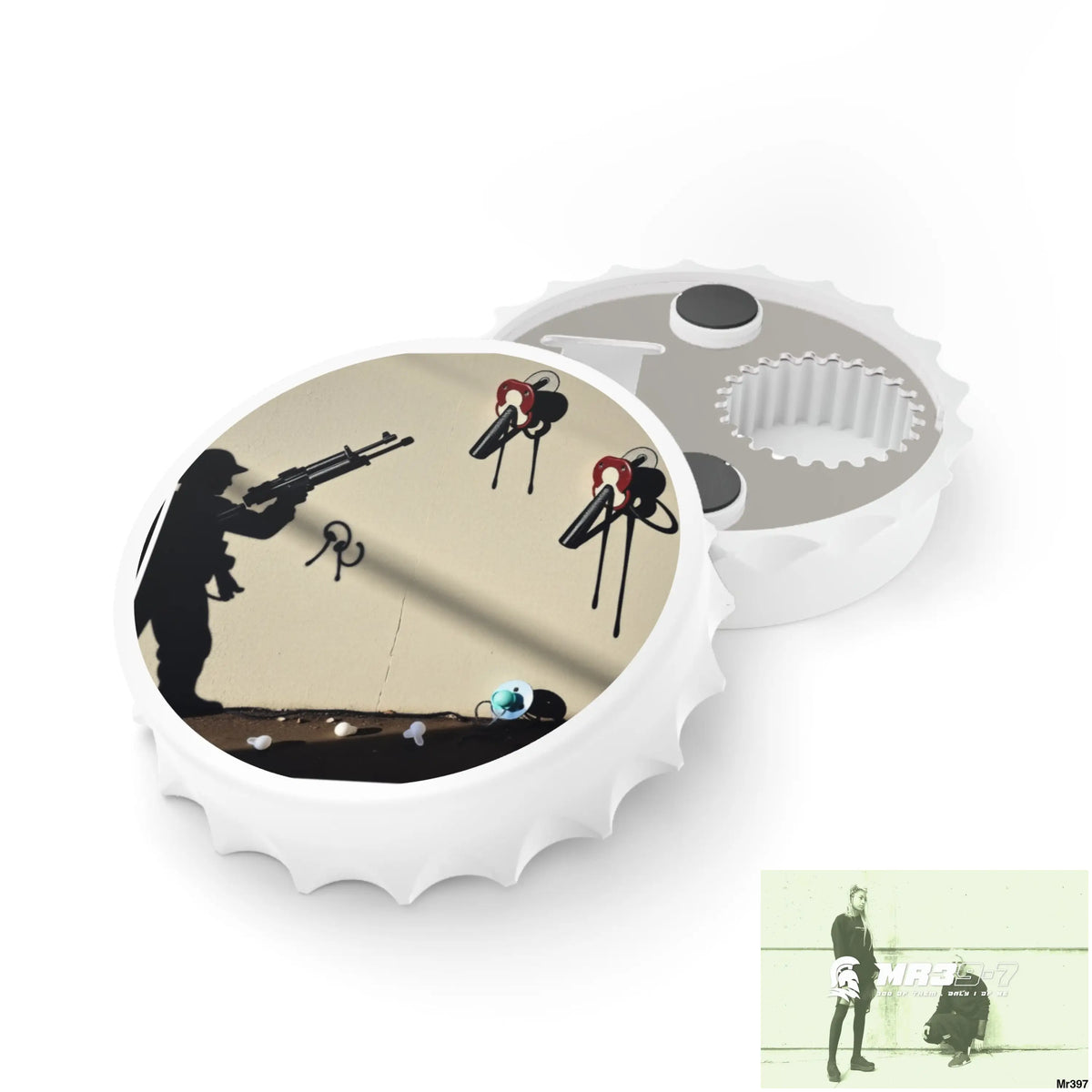 DEFIANCE WEAPONS OF CHOICE NO1 DEATH FLAT 2628 DAYS COVERT FAILURES LTD EDITION NO 22 Magnetic Bottle Opener One size