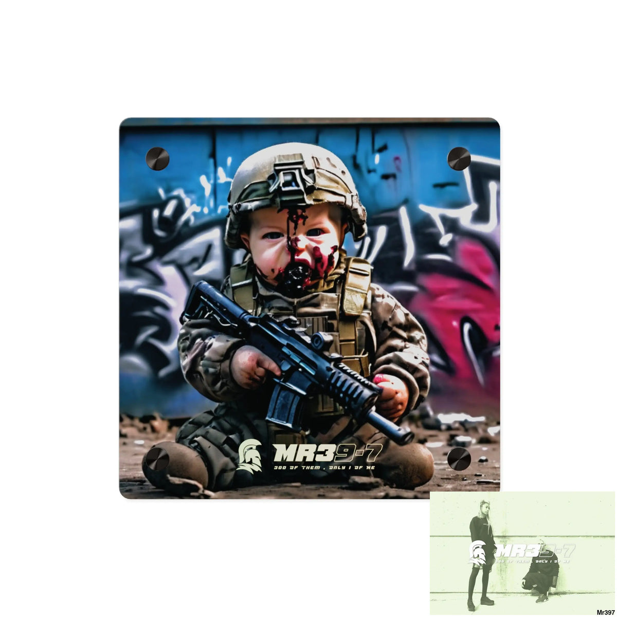 Defiance Weapons of choice no2 2628 days Death Flat Covert Failures Ltd Edition no 22 Acrylic Wall Art Panels 8’’ x 8’’
