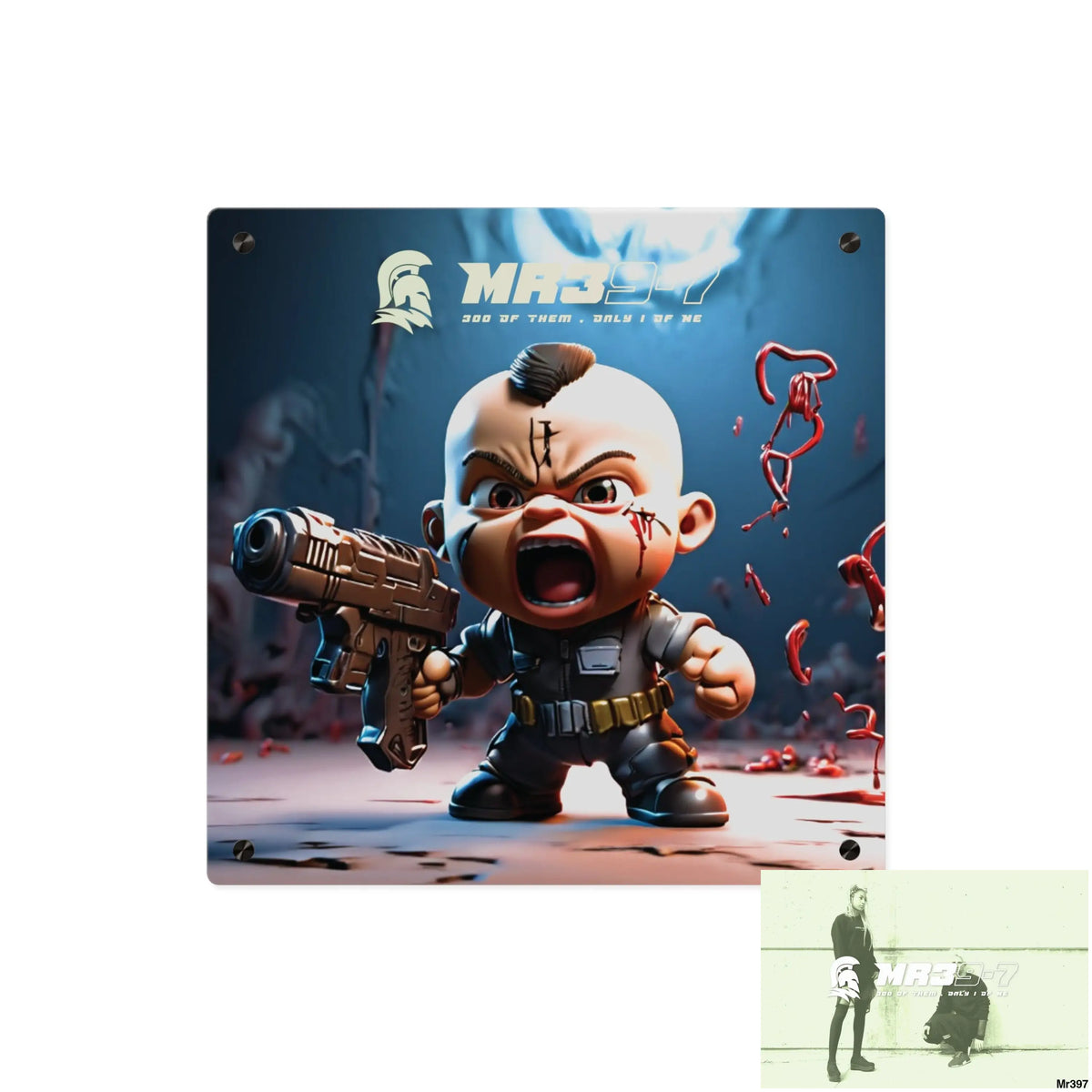 Defiance Weapons of choice no3 2628 days Death Flat Covert Failures Ltd Edition no 22 Acrylic Wall Art Panels 16″ x 16″