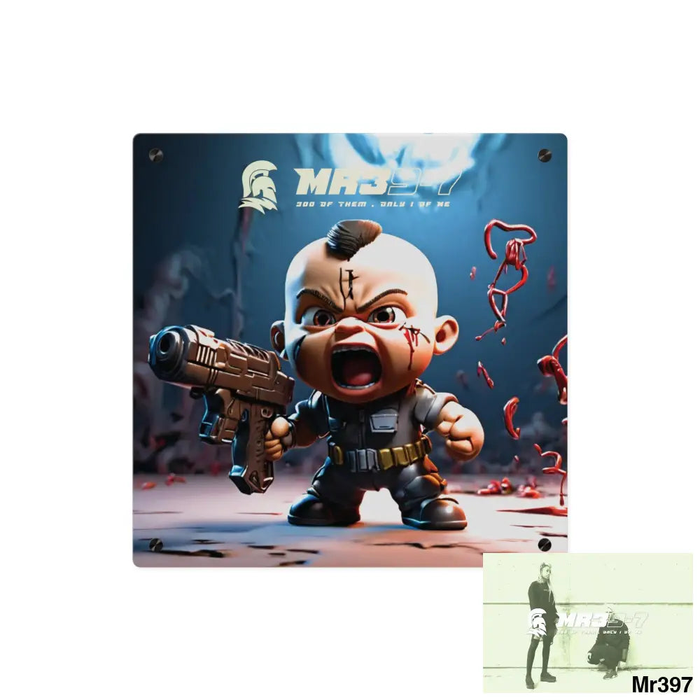 Defiance Weapons of choice no3 2628 days Death Flat Covert Failures Ltd Edition no 22 Acrylic Wall Art Panels 16″ x 16″