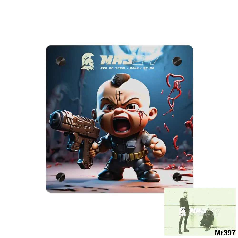 Defiance Weapons of choice no3 2628 days Death Flat Covert Failures Ltd Edition no 22 Acrylic Wall Art Panels 8’’ x 8’’