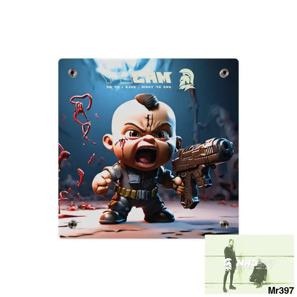 Defiance Weapons of choice no3 2628 days Death Flat Covert Failures Ltd Edition no 22 Acrylic Wall Art Panels Home Decor