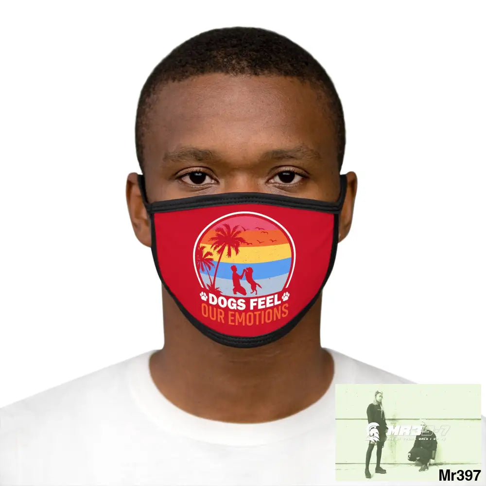 Dogs feel our emotions Mixed-Fabric Face Mask One size Accessories