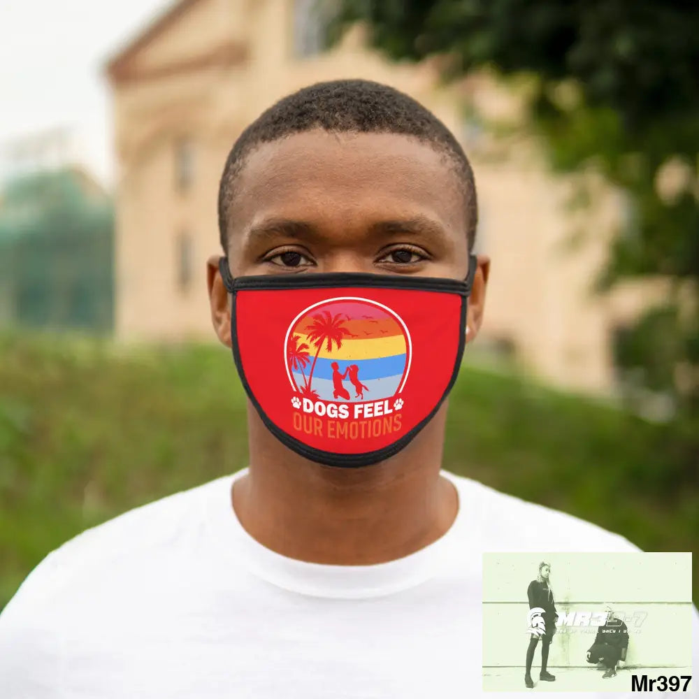 Dogs feel our emotions Mixed-Fabric Face Mask One size Accessories