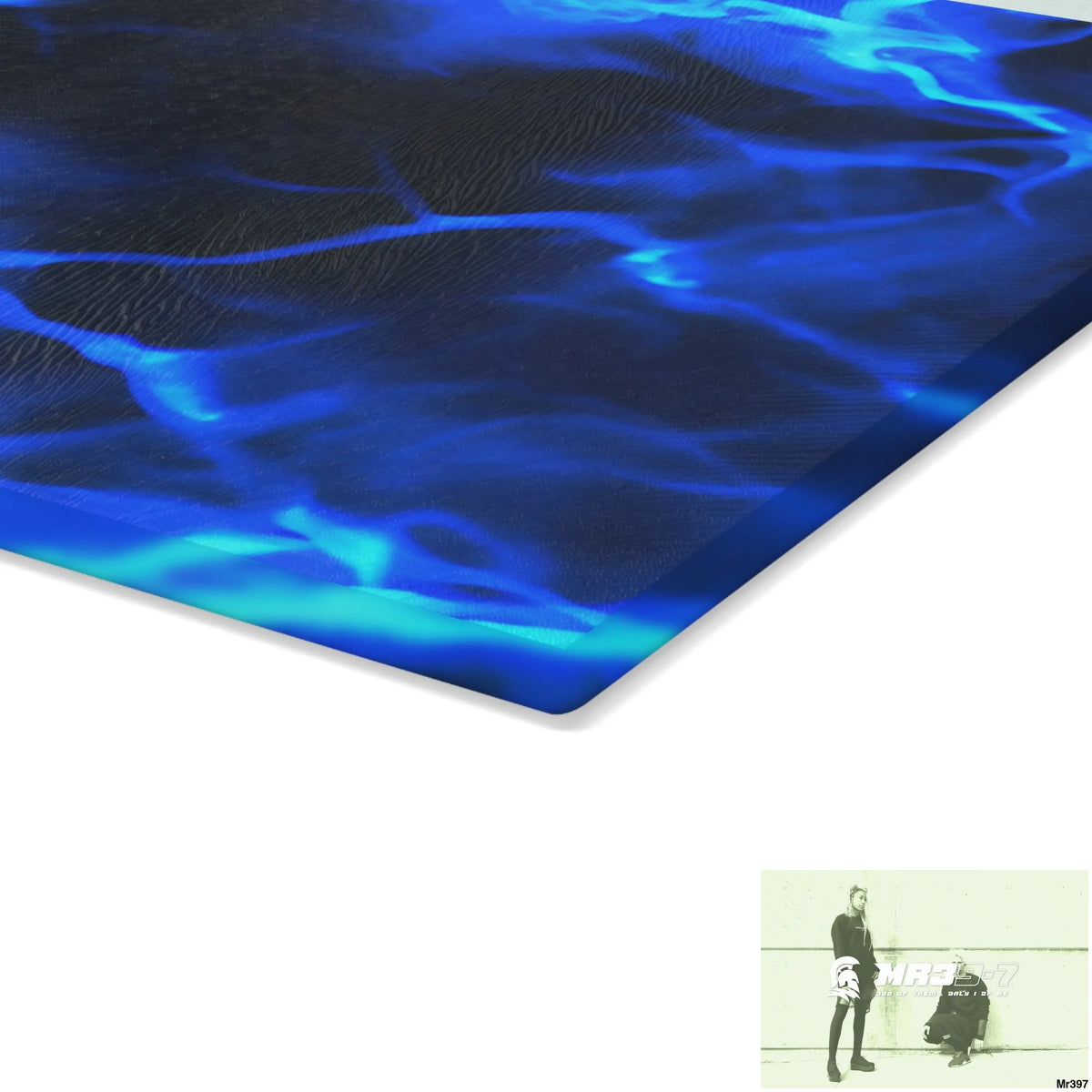 Electric Blue Glass Cutting Board Home Decor