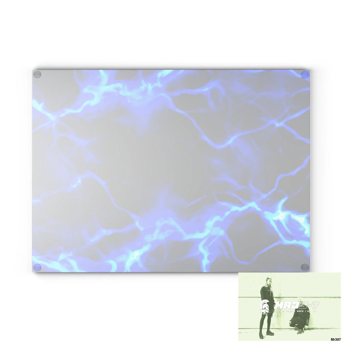 Electric Blue Glass Cutting Board Home Decor