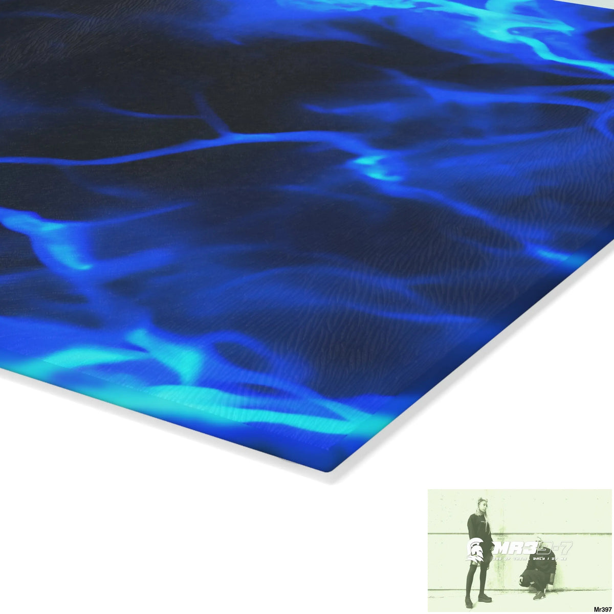 Electric Blue Glass Cutting Board Home Decor