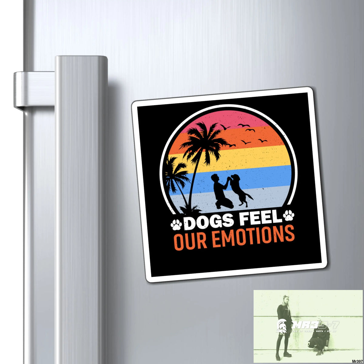 Emotional dogs magnet 4’’ × 4’’ Paper products