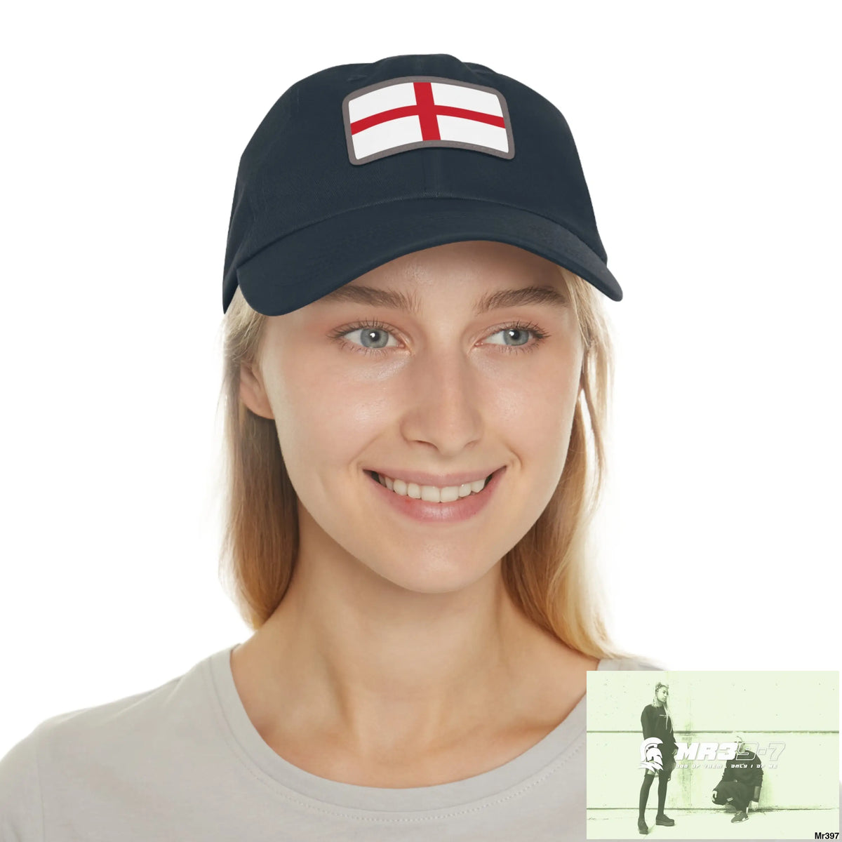 England Dad Hat with Leather Patch (Rectangle) Hats