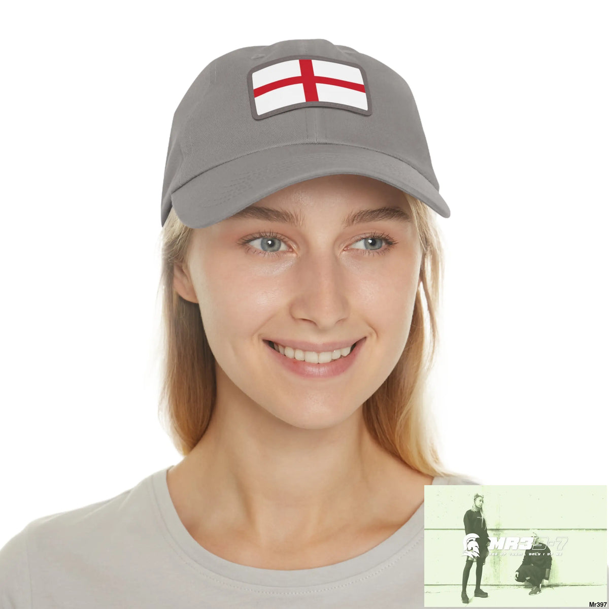 England Dad Hat with Leather Patch (Rectangle) Hats