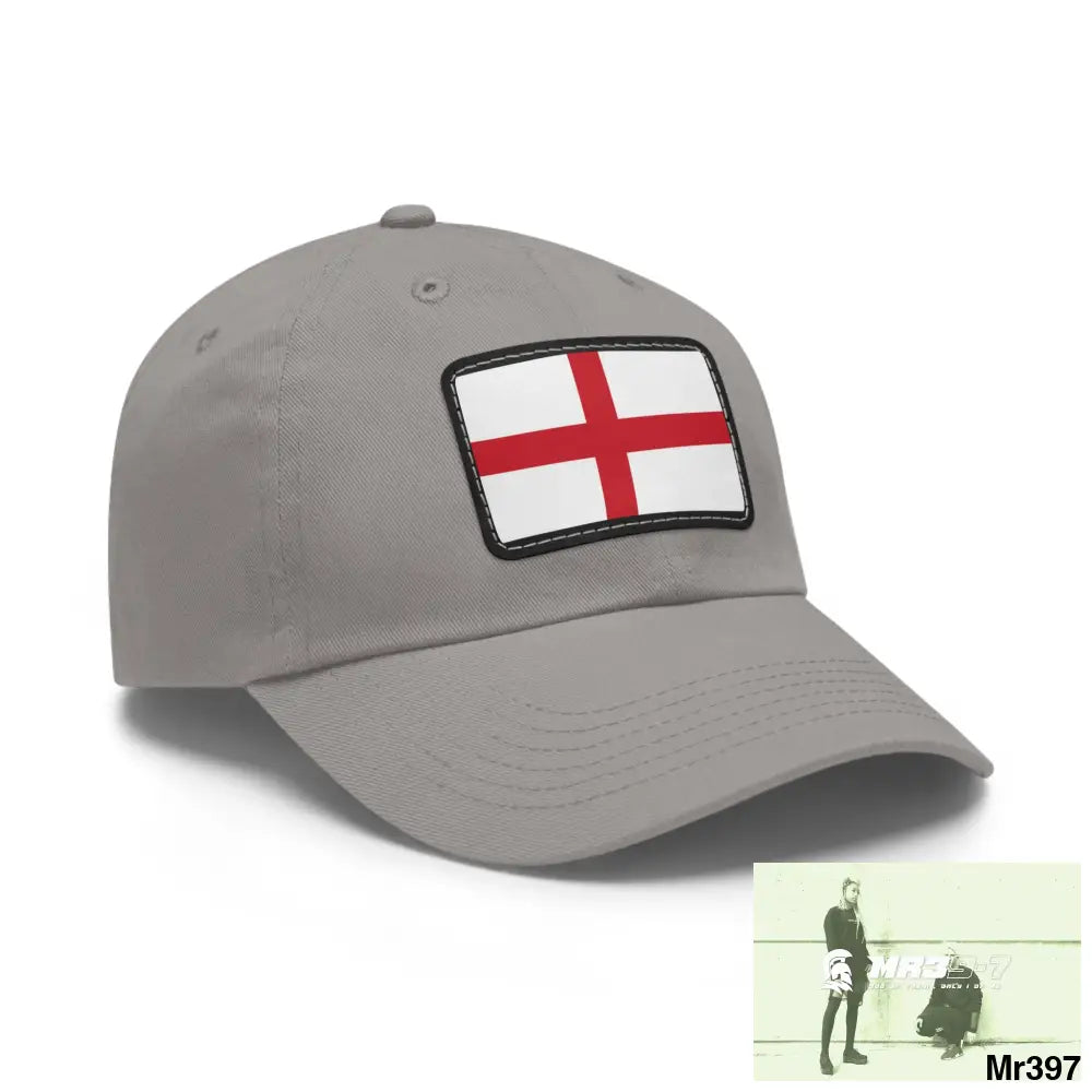 England Dad Hat with Leather Patch (Rectangle) Hats