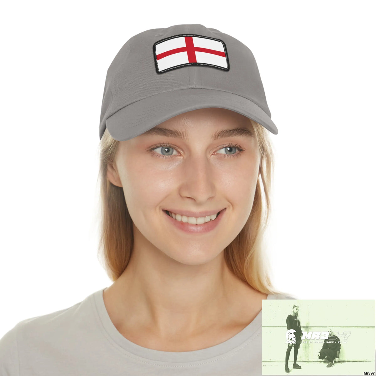 England Dad Hat with Leather Patch (Rectangle) Hats