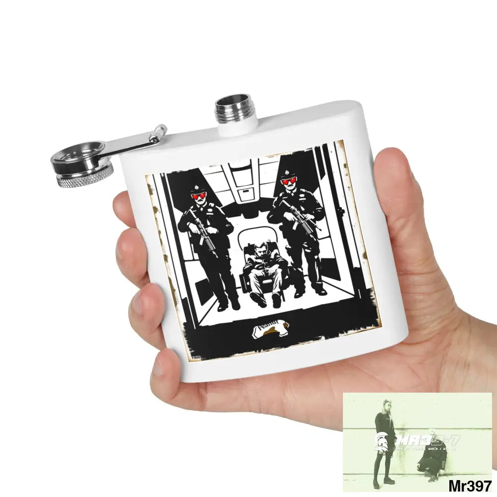 Escape From Hergest Heathrow interception no 4 Stylish Stainless Steel Flask for Tea/ Coffee Lovers - 6oz Personalized