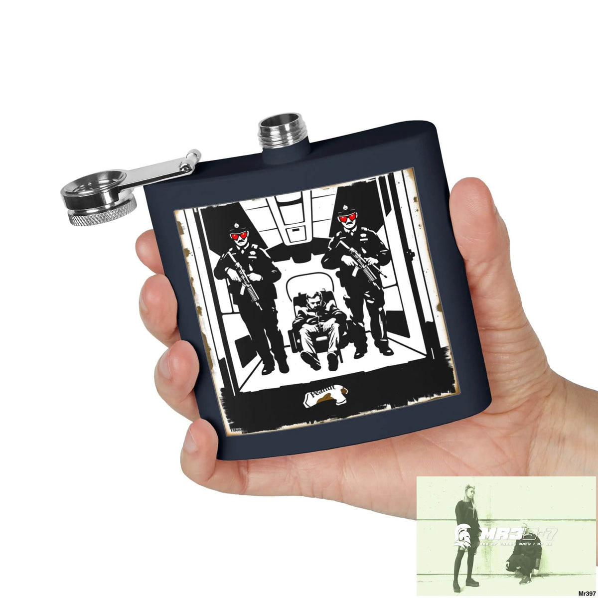 Escape From Hergest Heathrow interception no 4 Stylish Stainless Steel Flask for Tea/ Coffee Lovers - 6oz Personalized