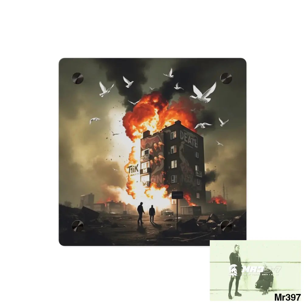 Escape from the block no 1 2628 days Death Flat Covert Failures Ltd Edition no 22 Acrylic Wall Art Panels 8’’ x 8’’