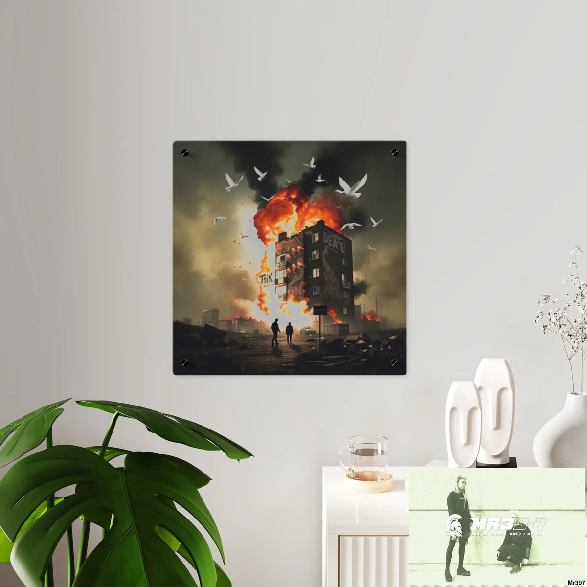 Escape from the block no 1 2628 days Death Flat Covert Failures Ltd Edition no 22 Acrylic Wall Art Panels Home Decor