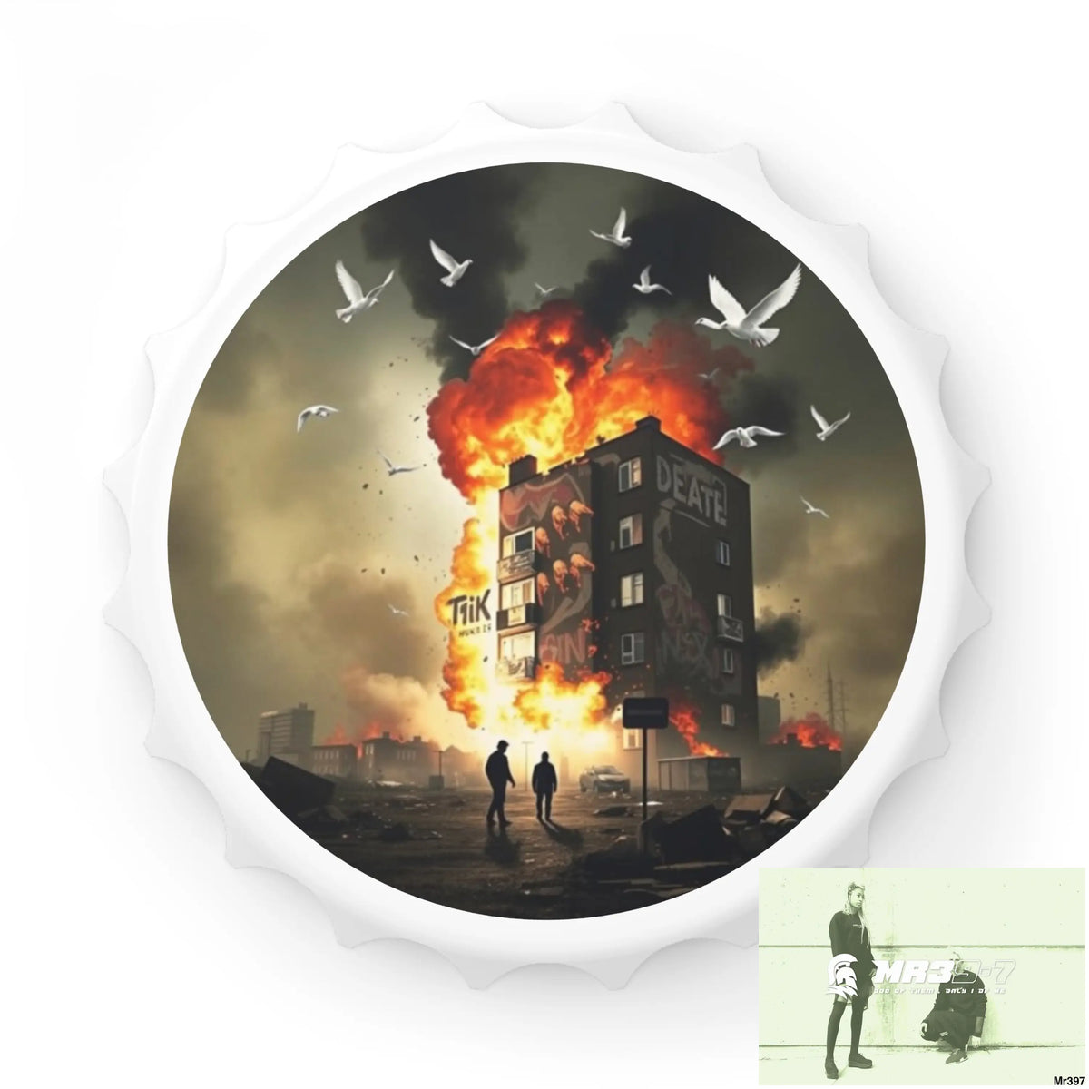 ESCAPE FROM THE BLOCK NO 1 2628 DAYS DEATH FLAT COVERT FAILURES LTD EDITION NO 22 Magnetic Bottle Opener One size