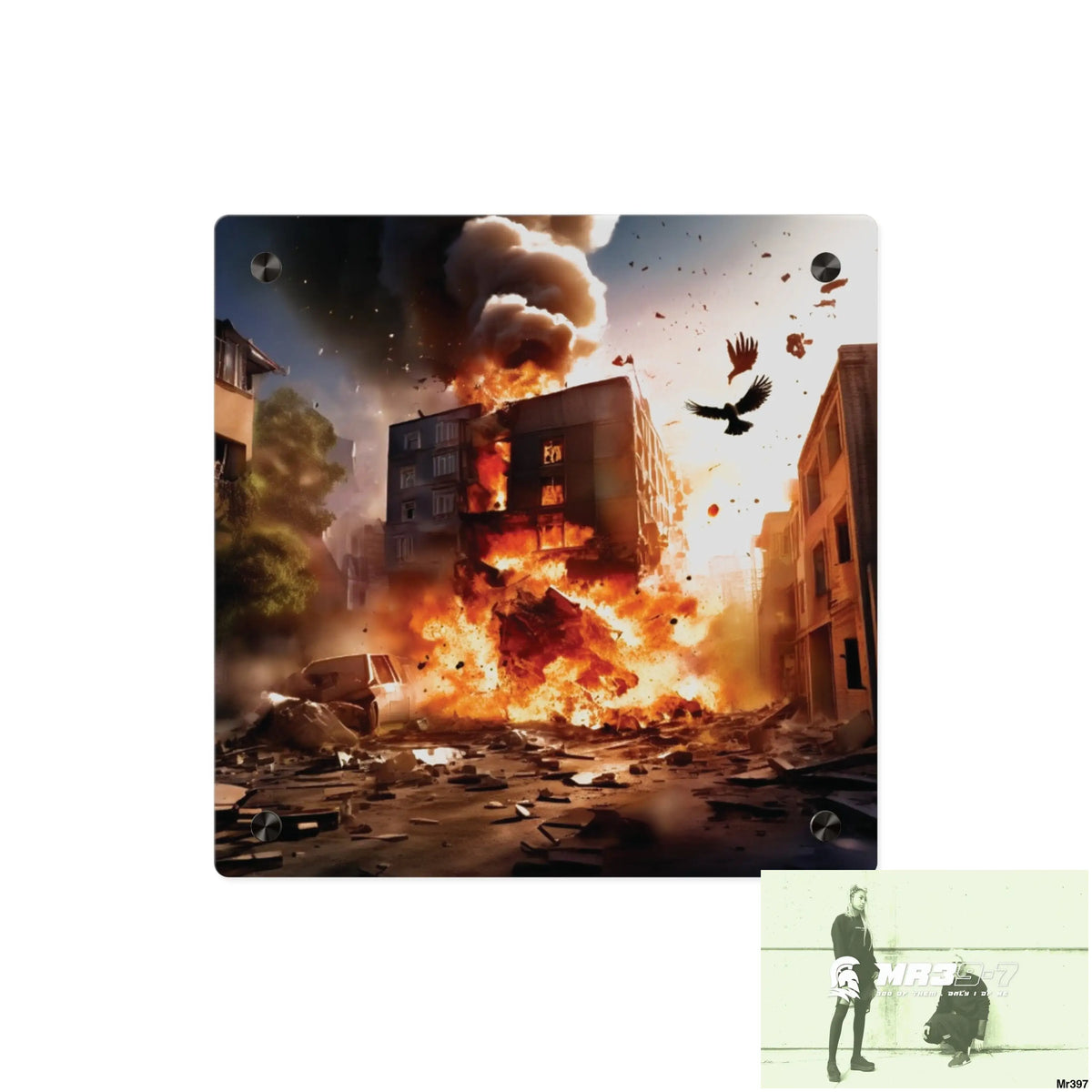 Escape from the block no 10 2628 days Death Flat Covert Failures Ltd Edition no 22 Acrylic Wall Art Panels 11’’ x 11’’