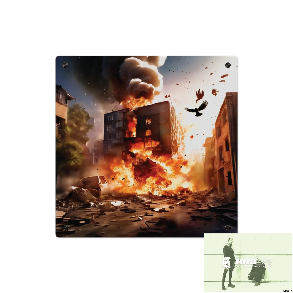 Escape from the block no 10 2628 days Death Flat Covert Failures Ltd Edition no 22 Acrylic Wall Art Panels 16″ x 16″