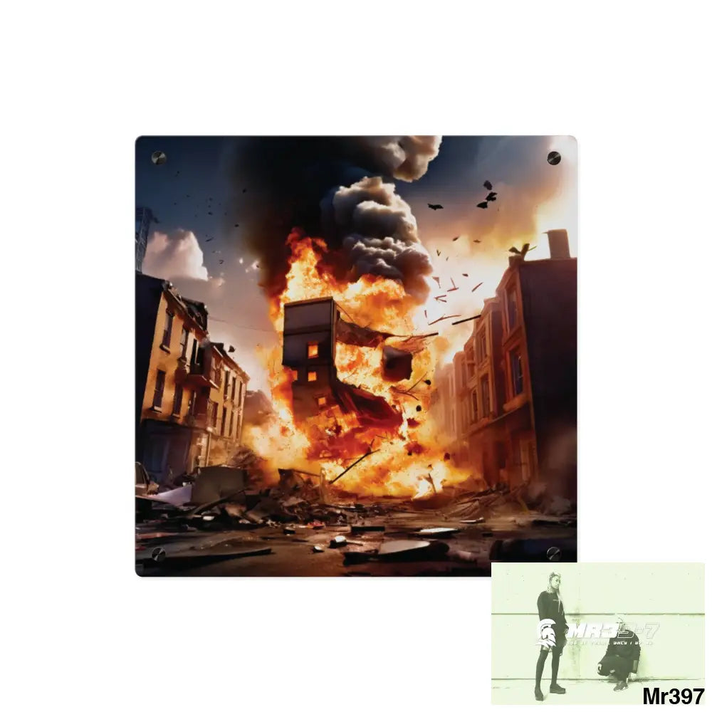 Escape from the block no 11 2628 days Death Flat Covert Failures Ltd Edition no 22 Acrylic Wall Art Panels 16″ x 16″