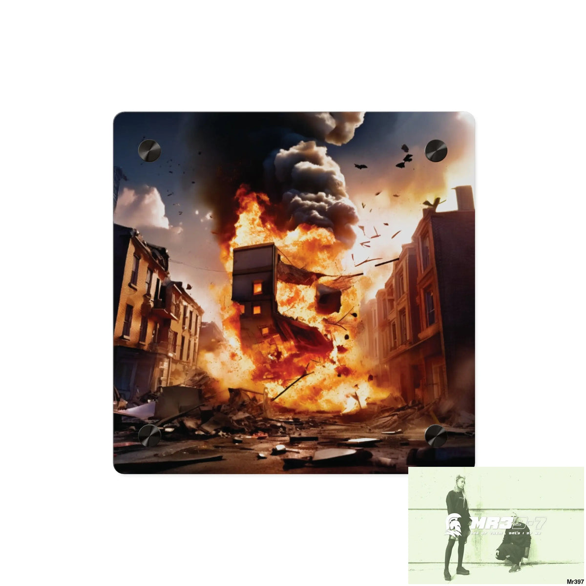Escape from the block no 11 2628 days Death Flat Covert Failures Ltd Edition no 22 Acrylic Wall Art Panels 8’’ x 8’’