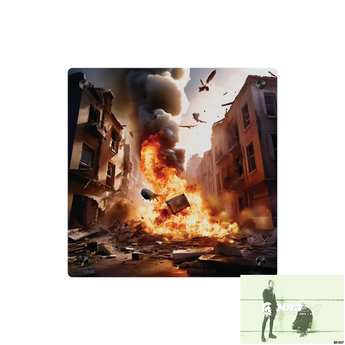 Escape from the block no 12 2628 days Death Flat Covert Failures Ltd Edition no 22 Acrylic Wall Art Panels 11’’ x 11’’