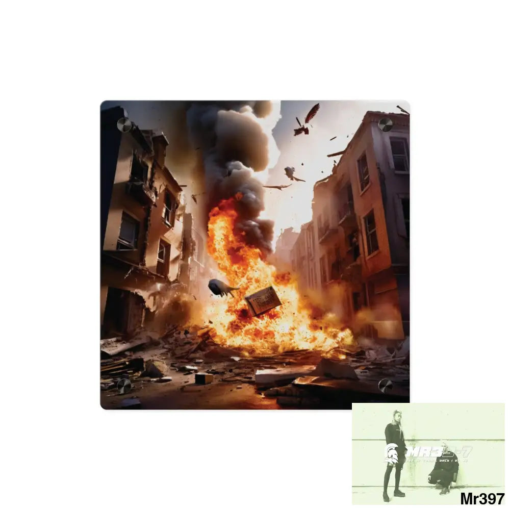 Escape from the block no 12 2628 days Death Flat Covert Failures Ltd Edition no 22 Acrylic Wall Art Panels 11’’ x 11’’