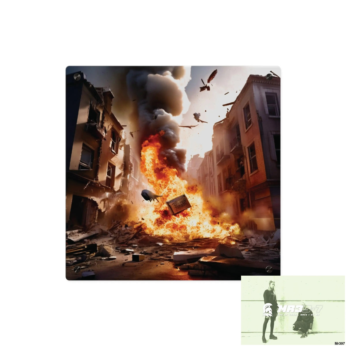 Escape from the block no 12 2628 days Death Flat Covert Failures Ltd Edition no 22 Acrylic Wall Art Panels 16″ x 16″