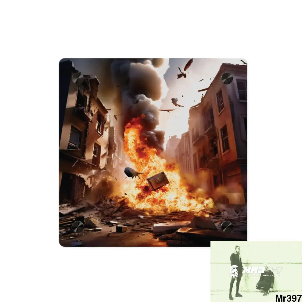 Escape from the block no 12 2628 days Death Flat Covert Failures Ltd Edition no 22 Acrylic Wall Art Panels 8’’ x 8’’