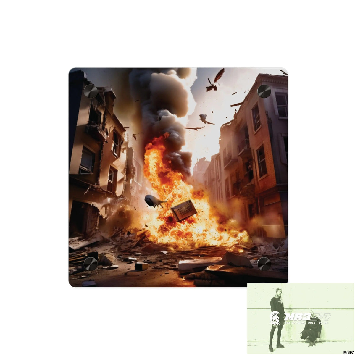 Escape from the block no 12 2628 days Death Flat Covert Failures Ltd Edition no 22 Acrylic Wall Art Panels 8’’ x 8’’