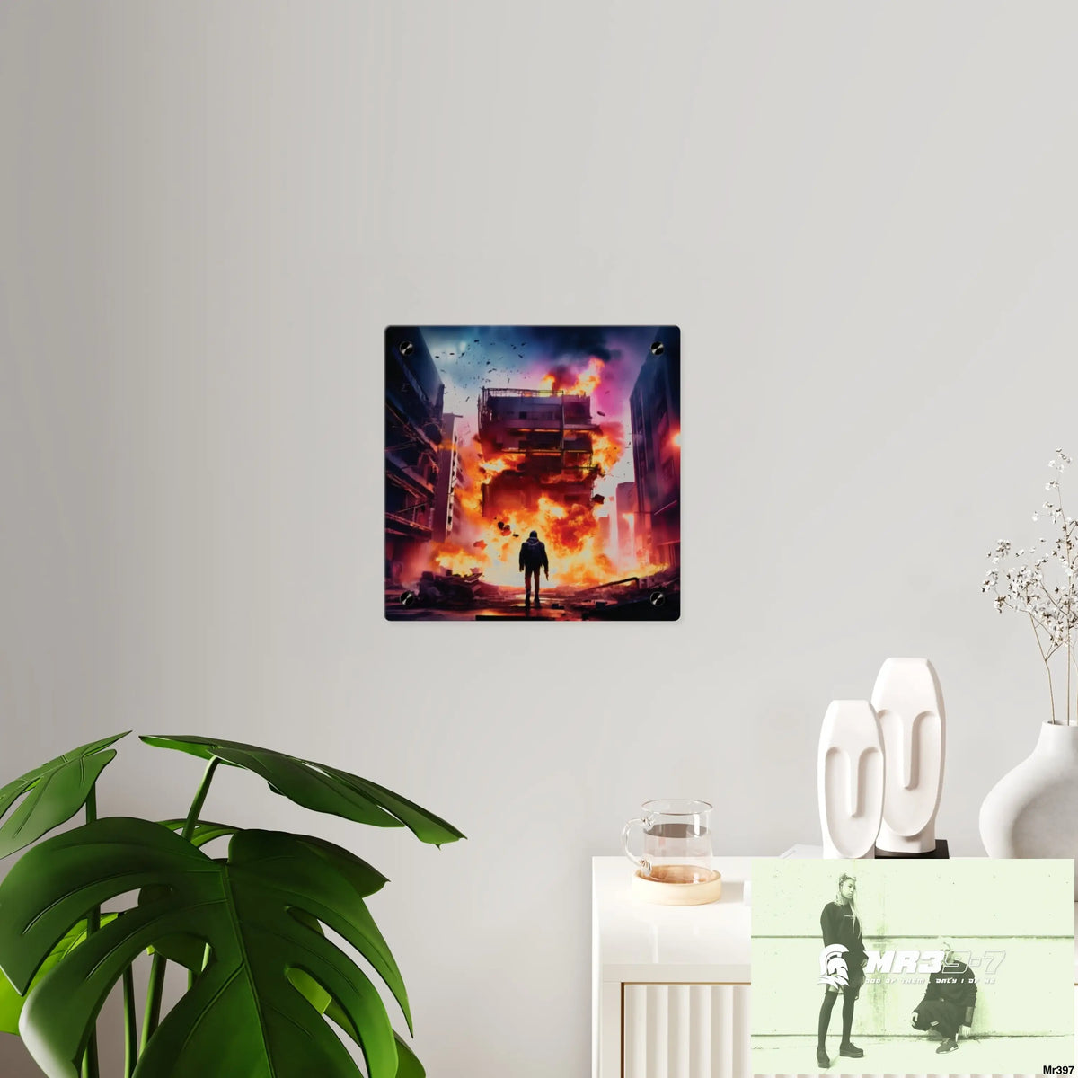 Escape from the block no 13 2628 days Death Flat Covert Failures Ltd Edition no 22 Acrylic Wall Art Panels Home Decor