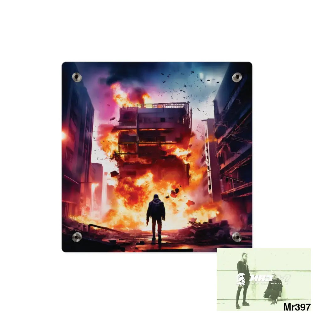 Escape from the block no 13 2628 days Death Flat Covert Failures Ltd Edition no 22 Acrylic Wall Art Panels Home Decor