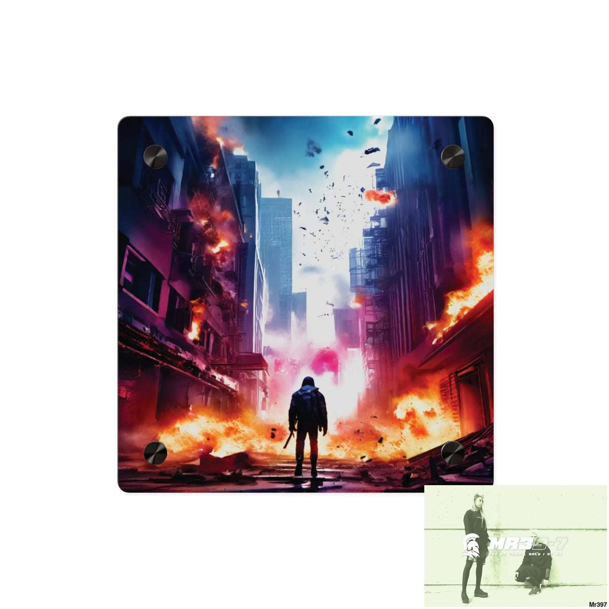 Escape from the block no 14 2628 days Death Flat Covert Failures Ltd Edition no 22 Acrylic Wall Art Panels 8’’ x 8’’