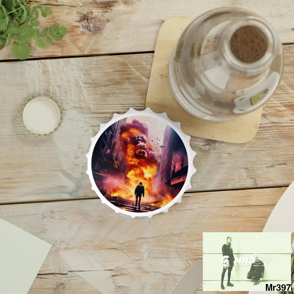 ESCAPE FROM THE BLOCK NO 14 2628 DAYS DEATH FLAT COVERT FAILURES LTD EDITION NO 22 Magnetic Bottle Opener One size