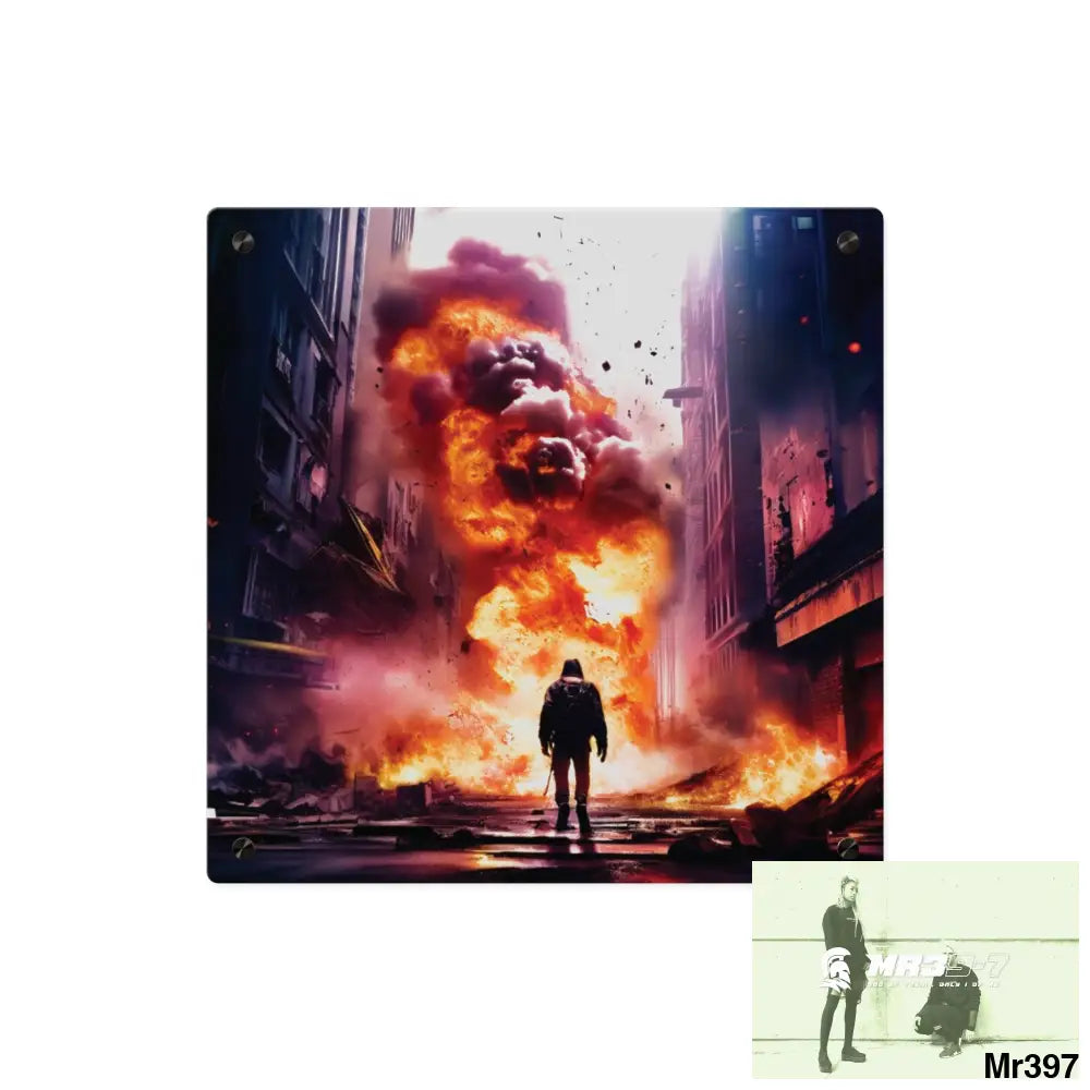 Escape from the block no 15 2628 days Death Flat Covert Failures Ltd Edition no 22 Acrylic Wall Art Panels 16″ x 16″