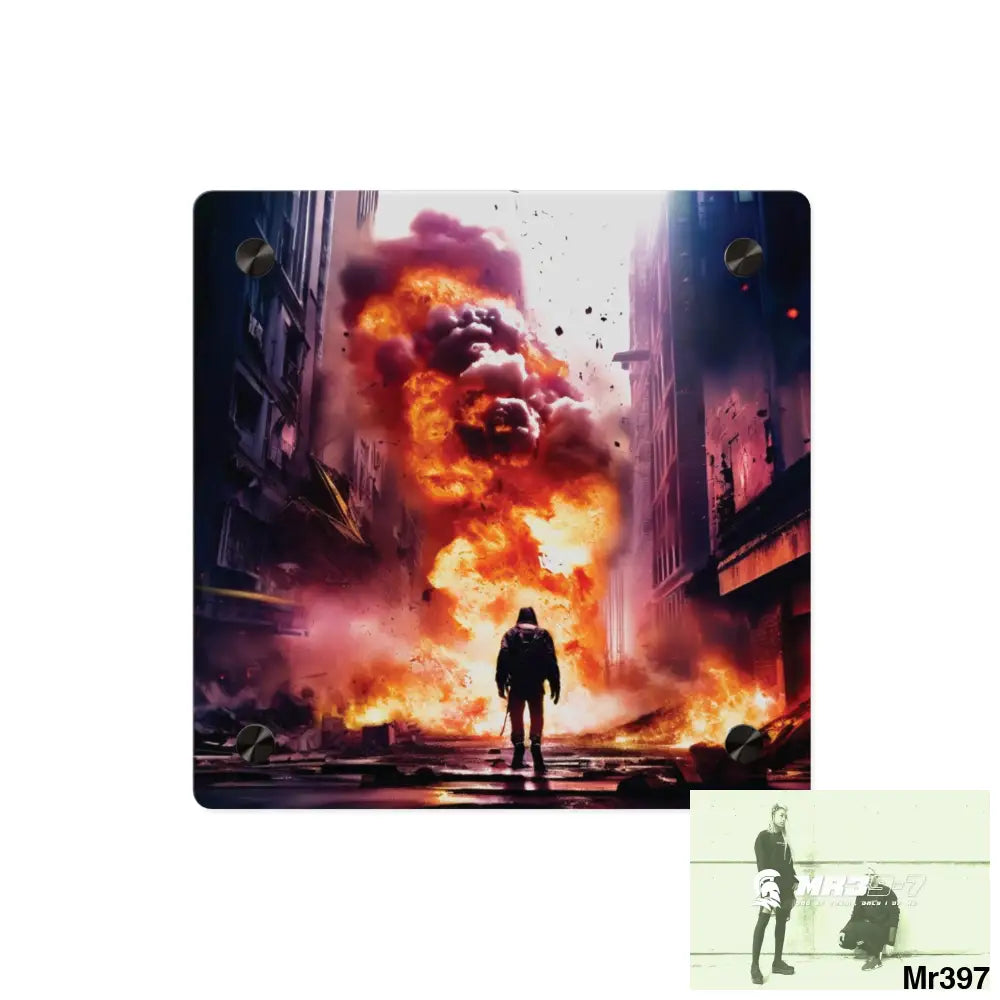 Escape from the block no 15 2628 days Death Flat Covert Failures Ltd Edition no 22 Acrylic Wall Art Panels 8’’ x 8’’