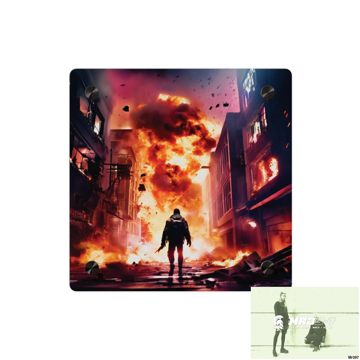 Escape from the block no 16 2628 days Death Flat Covert Failures Ltd Edition no 22 Acrylic Wall Art Panels 8’’ x 8’’