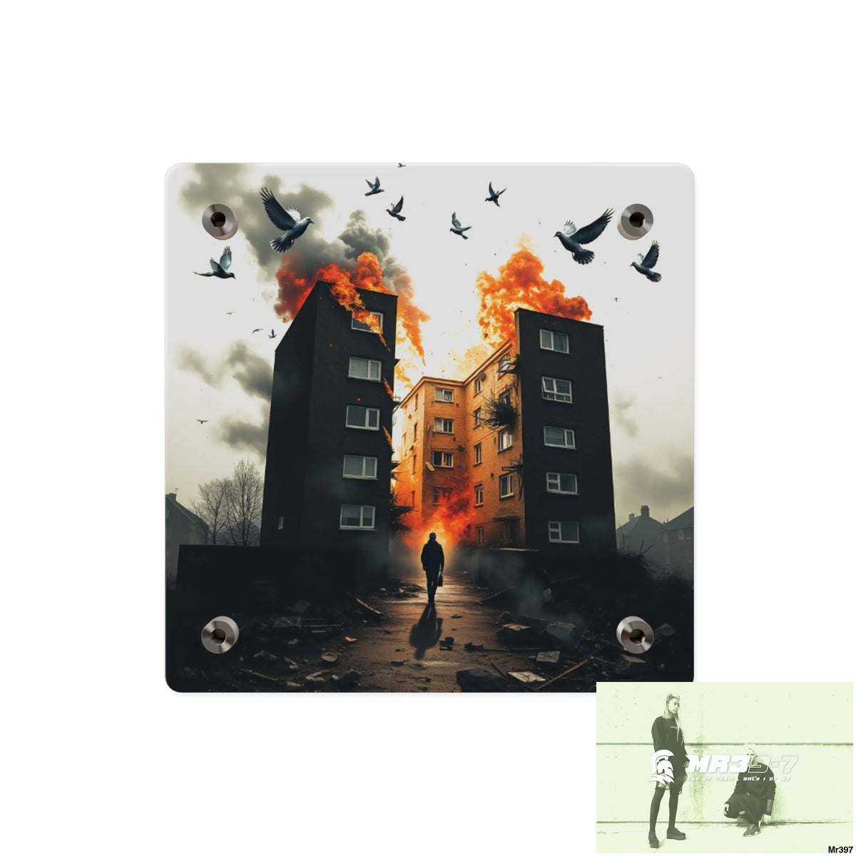 Escape from the block no 2 2628 days Death Flat Covert Failures Ltd Edition no 22 Acrylic Wall Art Panels Home Decor