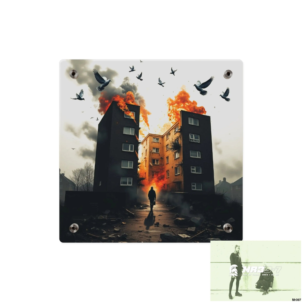 Escape from the block no 2 2628 days Death Flat Covert Failures Ltd Edition no 22 Acrylic Wall Art Panels Home Decor