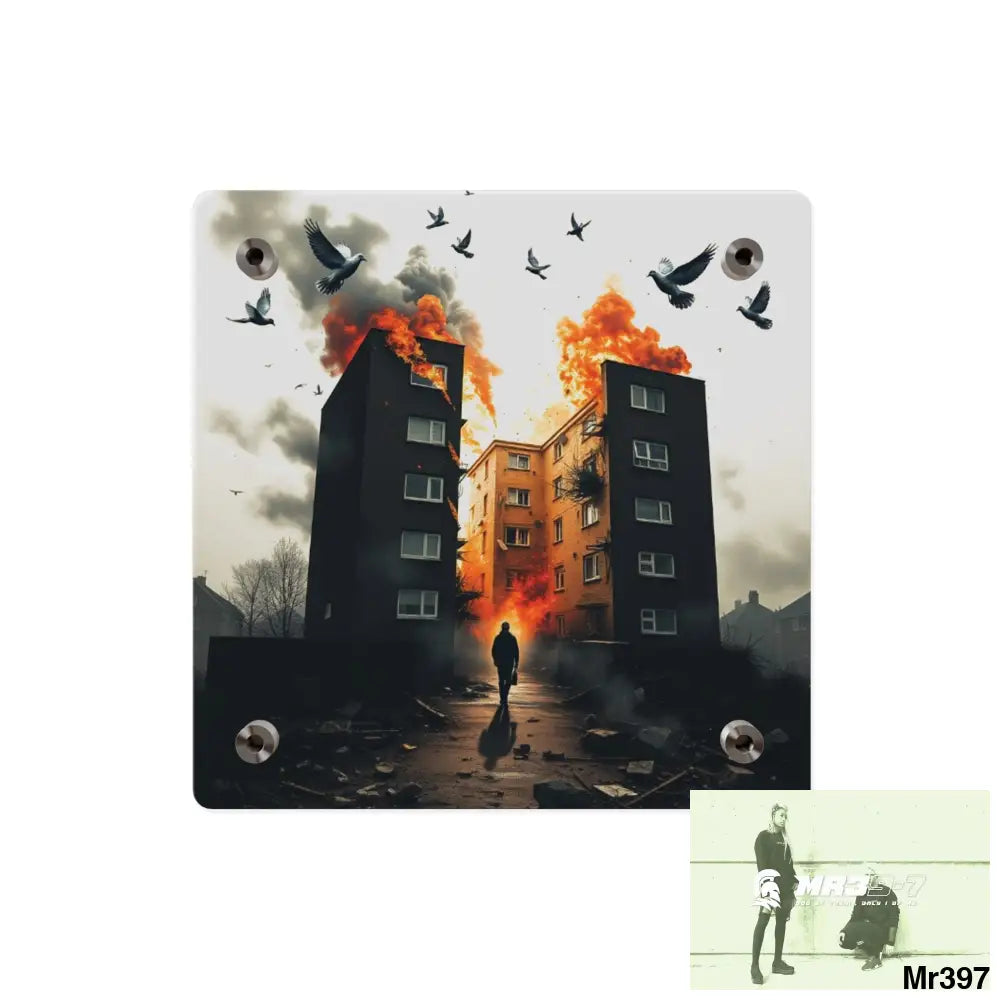 Escape from the block no 2 2628 days Death Flat Covert Failures Ltd Edition no 22 Acrylic Wall Art Panels Home Decor