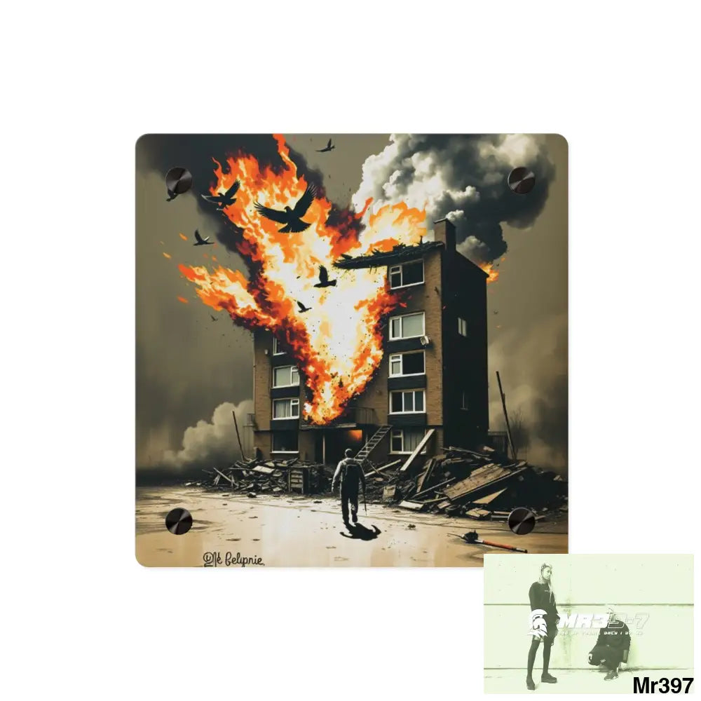 Escape from the block no 3 2628 days Death Flat Covert Failures Ltd Edition no 22 Acrylic Wall Art Panels 8’’ x 8’’