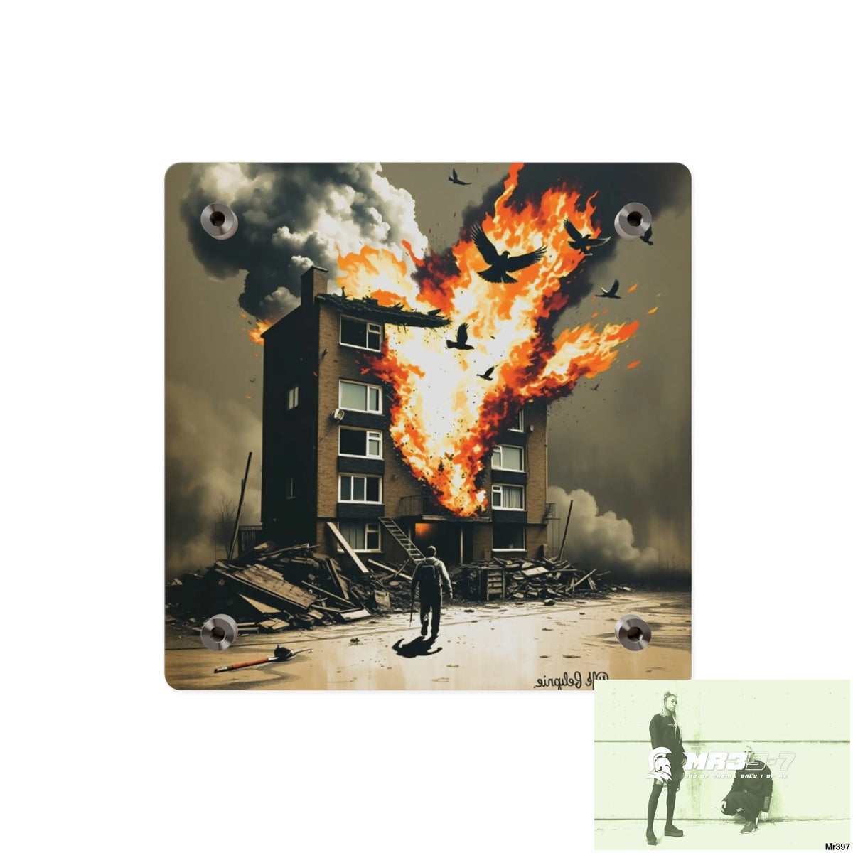 Escape from the block no 3 2628 days Death Flat Covert Failures Ltd Edition no 22 Acrylic Wall Art Panels Home Decor